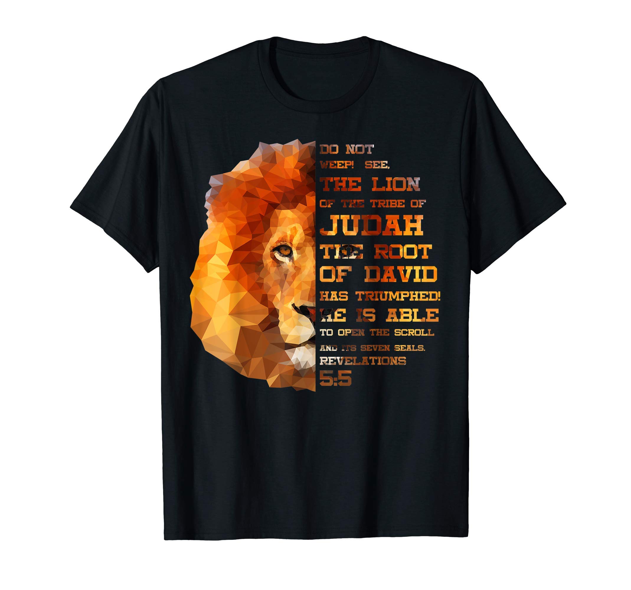 Lion Tribe of Judah Hebrew Christ IsraeliteRevelations 5:5 T-ShirtOEKO-TEX STANDARD 100