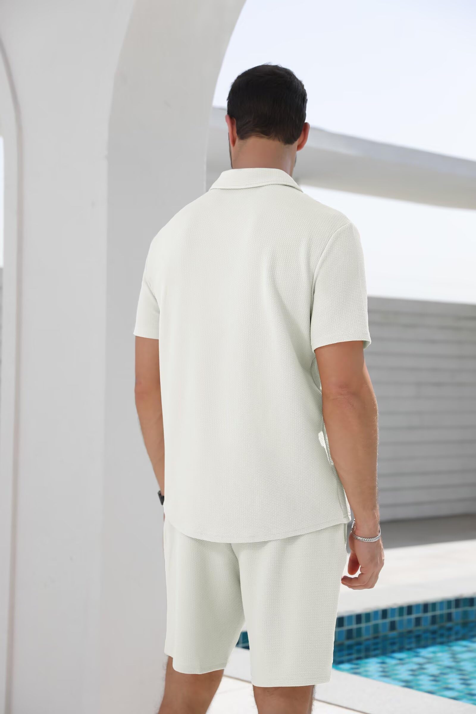 Trainingsanzug Herren Sommer 2-teilig,Kurzarm T-Shirt & Kurze Hose, Sportanzug für Fitness, Freizeit und Alltag,Atmungsaktiv Leicht