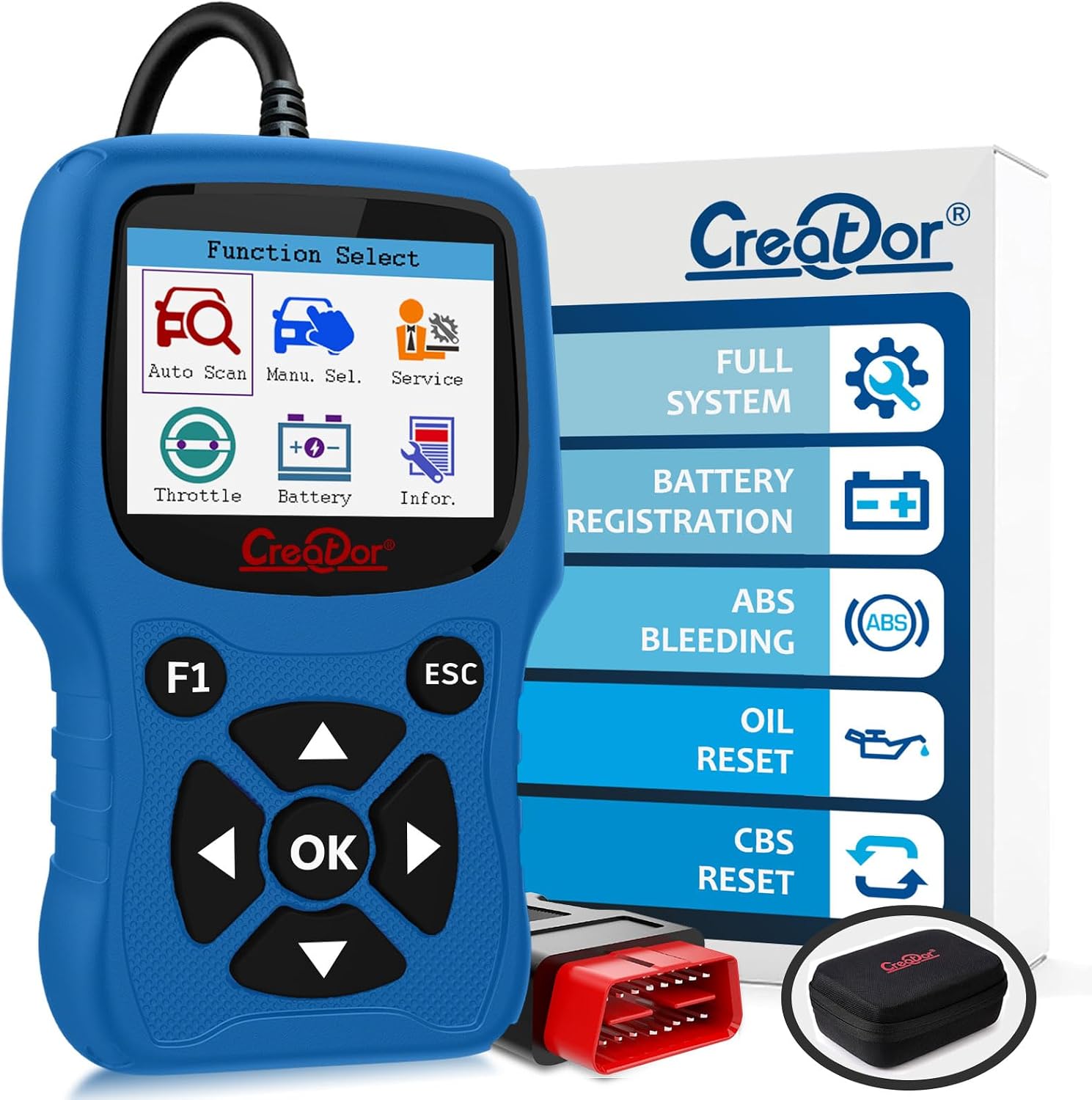 Creator C420 OBD2 Code Reader Fit for BMW Mini EPB ABS SRS DPF Oil Reset Multi System Scan Tool with Battery Registration OBDII Scanner Diagnostic Scan Tool