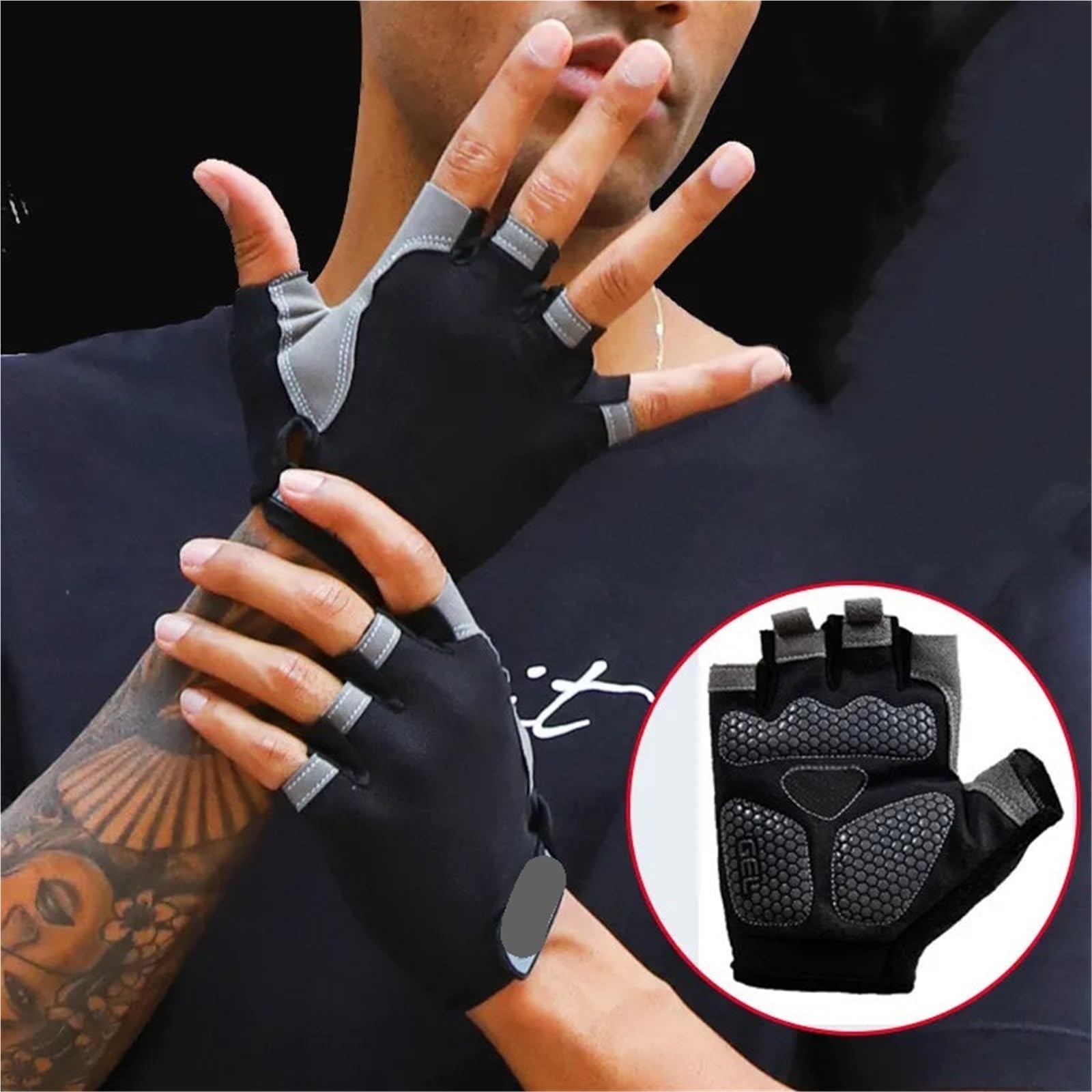 Guanti Da Fitness Guanti sportivi estivi da ciclismo for allenamento fitness da uomo, senza dita, for ciclismo da donna, antiscivolo e traspiranti Per Il Fitness