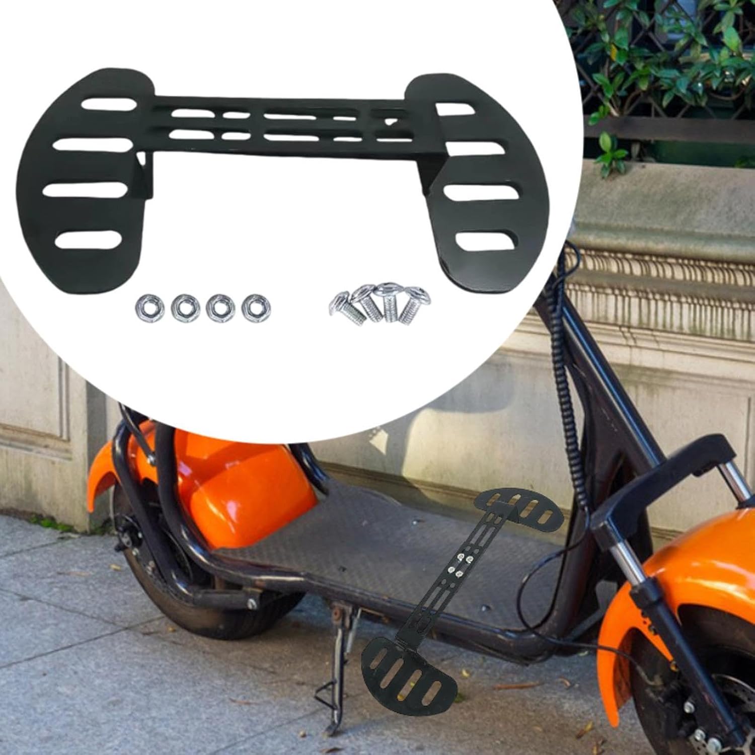 Vaveren Electric Bike Front Footrest,Scooter Front Foot Pedals,Adjustable Men Women Sturdy Supplies Spare Parts Professional Footrest for E-Bikes Motorcycle