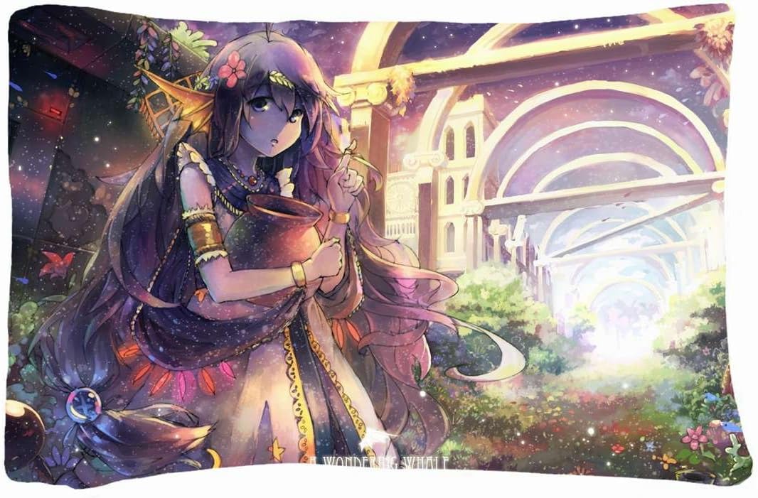 Queen Size Microfiber Peach Decorative PillowCases -Nature Grass trees dress flowers text original grass long hair fantasy art purple hair animal ears necklaces jewe Nature Grass