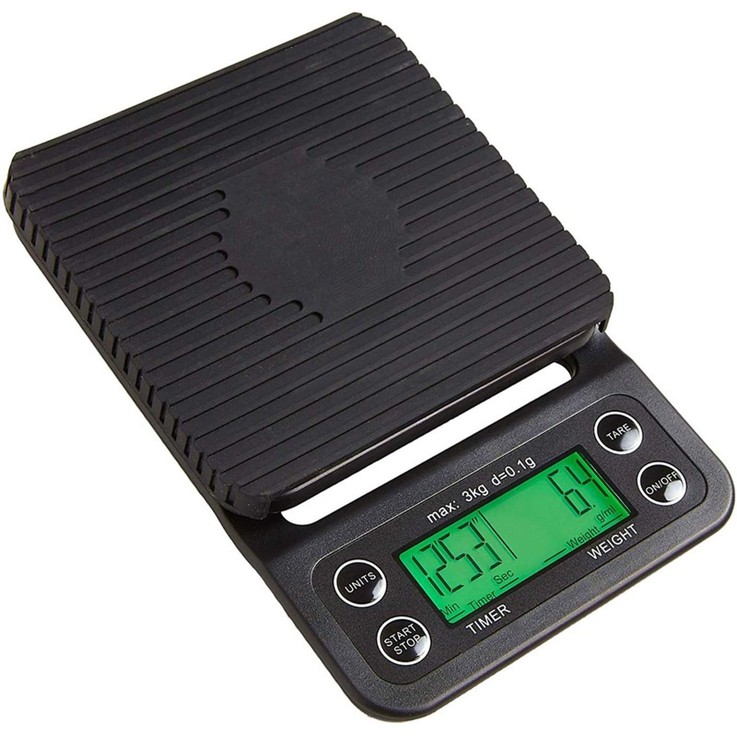 Bilancia da caffè digitale 3 kg/0,1 g con timer, alimentata a batterie, display touchscreen LED, multifunzione (batterie non incluse) | Leroy Merlin
