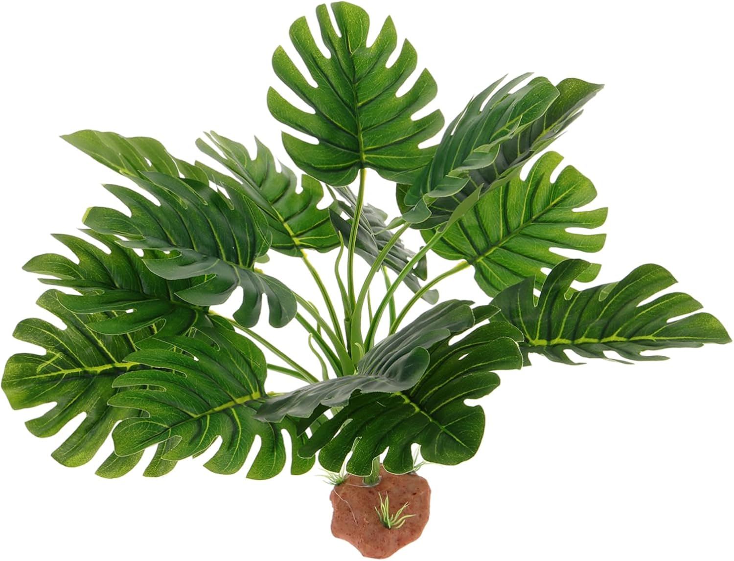 VANZACK 5pcs Terrarium Landscaping Artificial Water Plants for Fish Tank Decor Lifelike Faux Aquatic Plants Base for Home Aquarium and Reptile Habitats