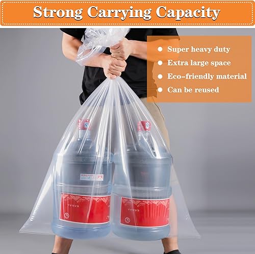 Miniatura 4 de Paquete de 4 bolsas grandes de plástico transparente, de 40 x 60 pulgadas, a prueba de humedad, a prueba de polvo, bolsas de almacenamiento grandes