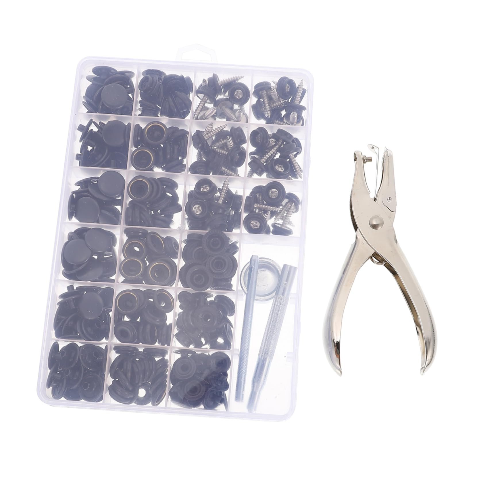 Tofficu 1set Completo Di Bottoni Chiusura Rapida Metallo Per Tessuti Kit Di Fissaggio Shirt Giacche Borse e Artigianato Con Viti Facile Installazione e Rimozione