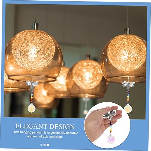 Miniatura 9 de OSALADI Kit de atrapasoles de cristal, bola de cristal, prisma de cristal, ventilador de techo, cadena de tirar, lámpara de araña, bola de