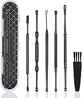 Vista 1 de Hion Juego de 6 piezas para eliminación de cera de oído, herramientas profesionales de doble cabezal para eliminar cera de oído, cureta de limpieza