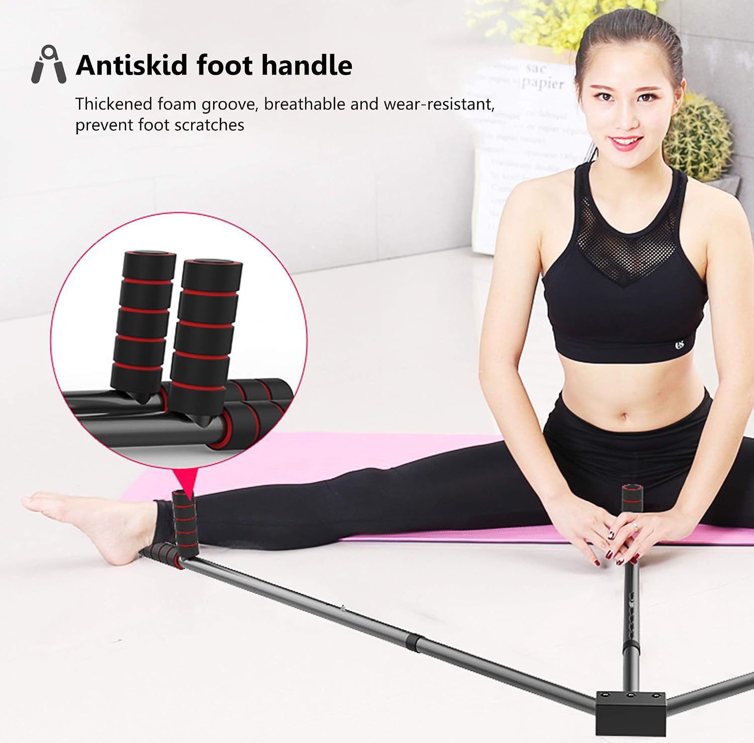 FIGROL Leg Stretcher Leg Split Stretching Machine Stretching Equipment Flexibility for Ballet, Yoga,Dance, MMA, Taekwondo & Gymnastics(Black)