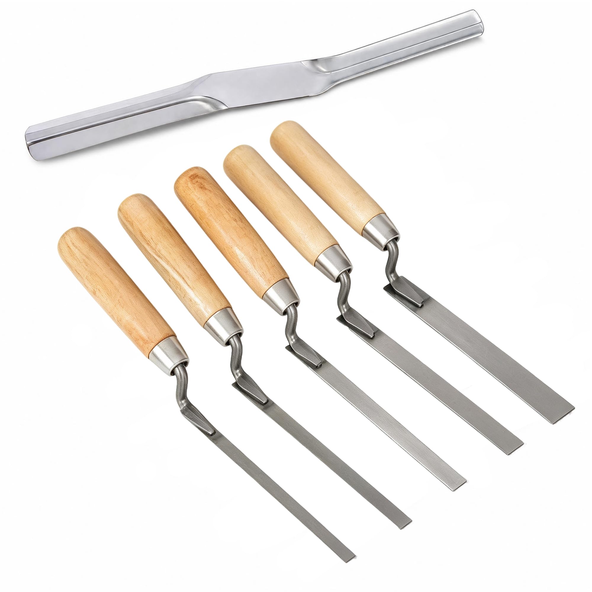 6/8/10/12/15mm Stainless Finger Pointing Trowel Kit with Brick Jointer