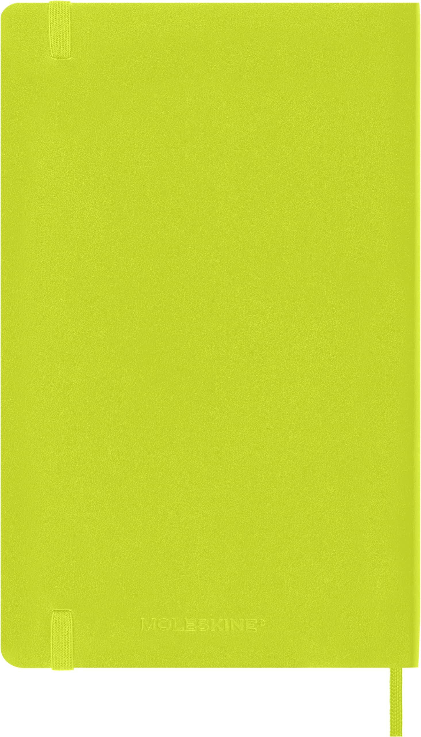 Moleskine - Carnet Classique à Pages Blanches, Couverture Souple et Fermeture Elastique, Taille Large 13 x 21 cm, Couleur Vert Citron, 240 Pages