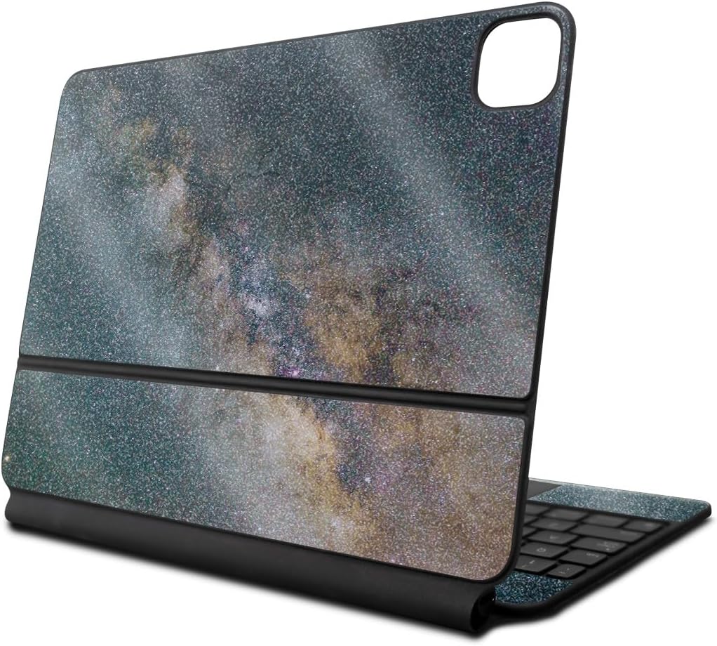 Glossy Glitter Skin Compatible with Apple Magic Keyboard for iPad Pro 13‑inch (M4) 2024 - Galactic Landscape - 3M Vinyl Protective Decal Cover - Easy to Apply | Crafted in The USA by MightySkins