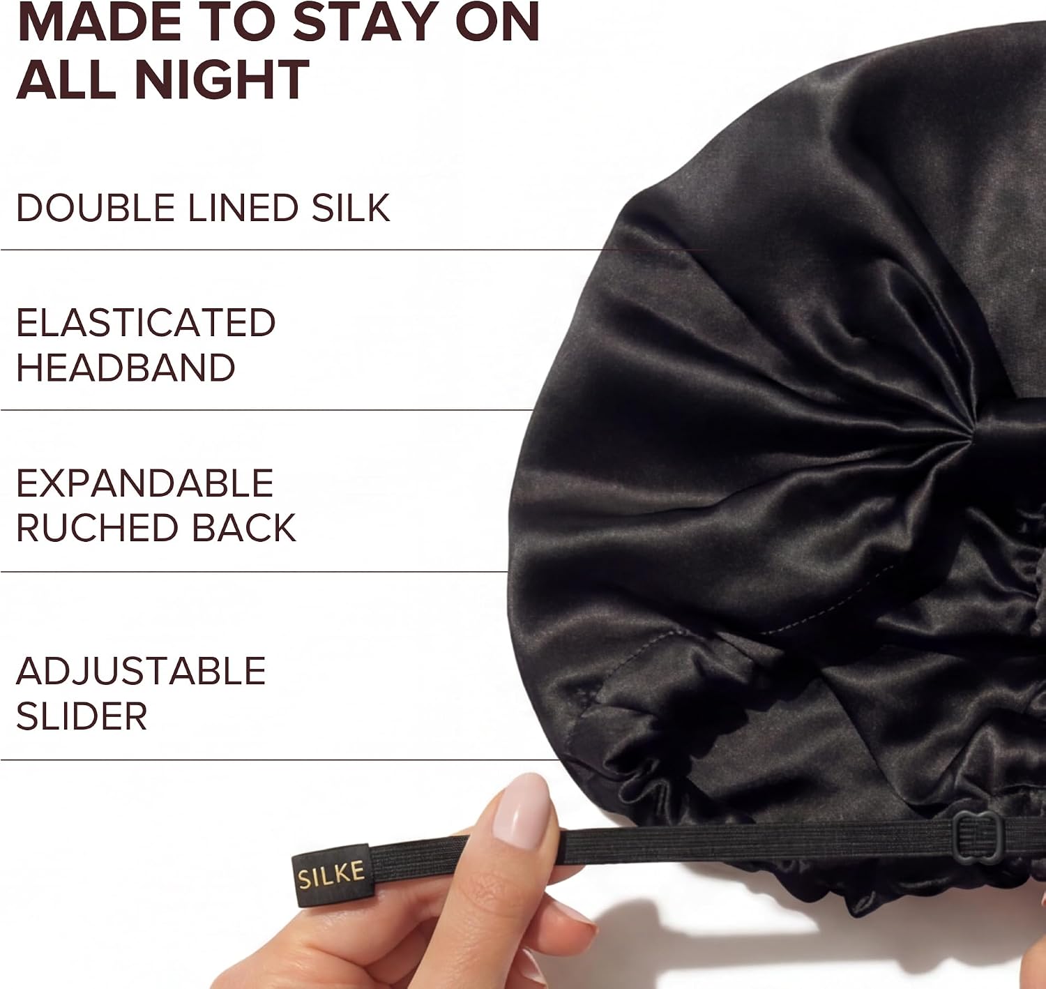 SILKE London - Silk Hair Wrap Bonnet for Women