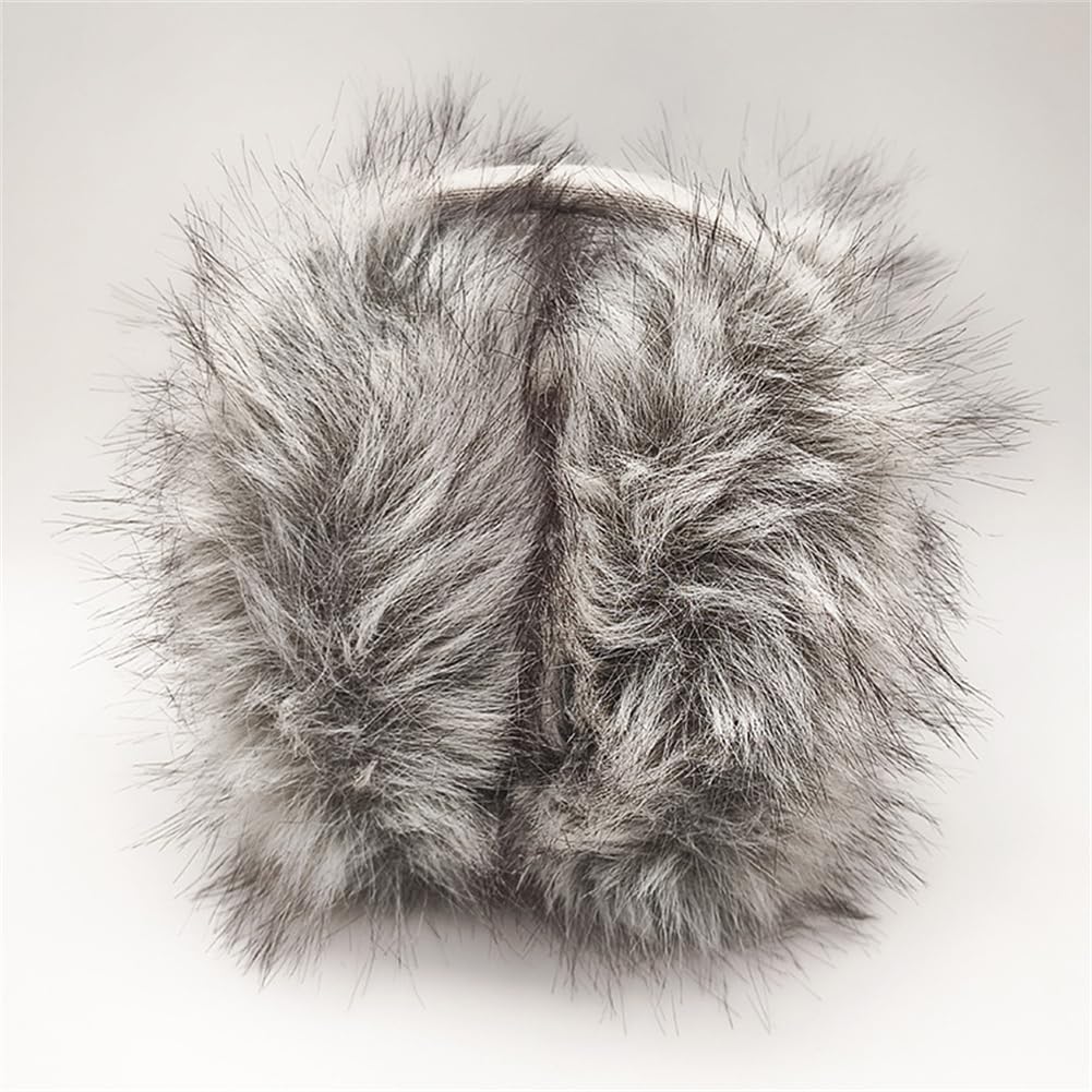 Epsion Winter Fluffy Earmuffs for Women Faux Fur Girls Warm Ear Covers Foldable Outdoor Cycling Ear Warmers