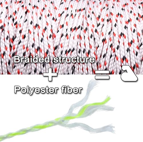 Miniatura 7 de 9KM DWLIFE Cuerda trenzada de cometa Dacron de 200 libras, 1000 pies, poliéster yoyo, cuerda resistente para exteriores
