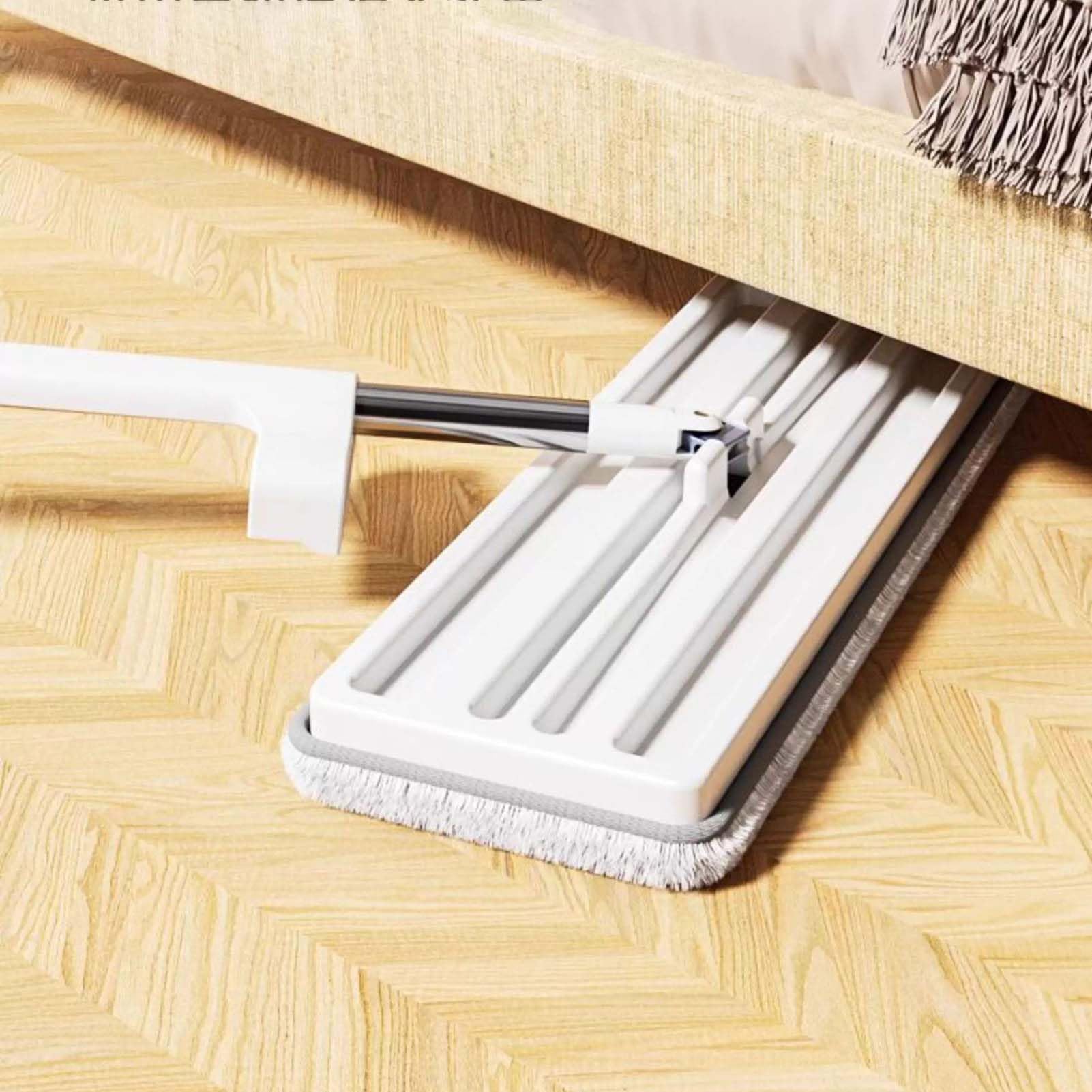 Mopa Fregona con Paño Microfibra Lavable, Fregona para Suelos De Casa, Limpiador De Suelos Reutilizable Y Absorbente, Mopa con Mango Ajustable para Limpieza Diaria Interior