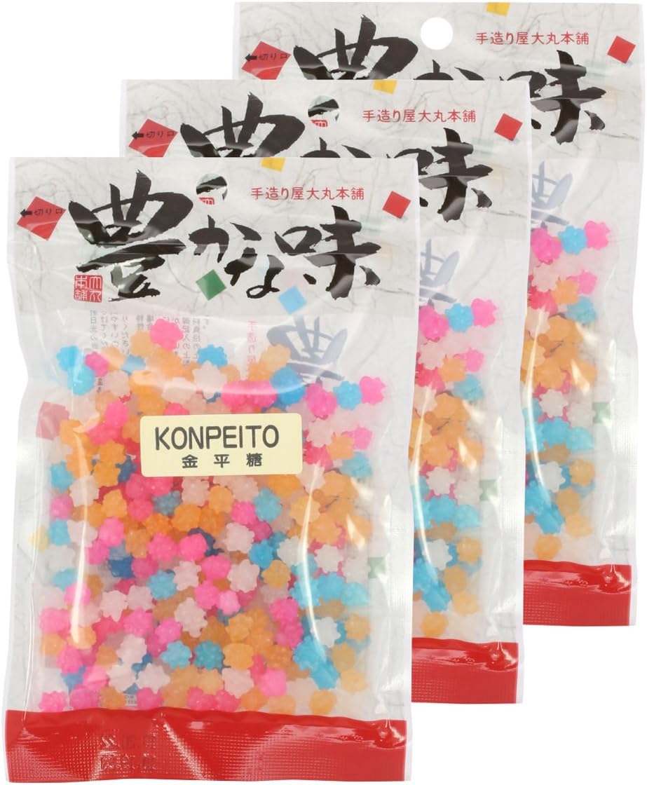 Daimaru Japanese Candy (Konpeito, 3 Pack)