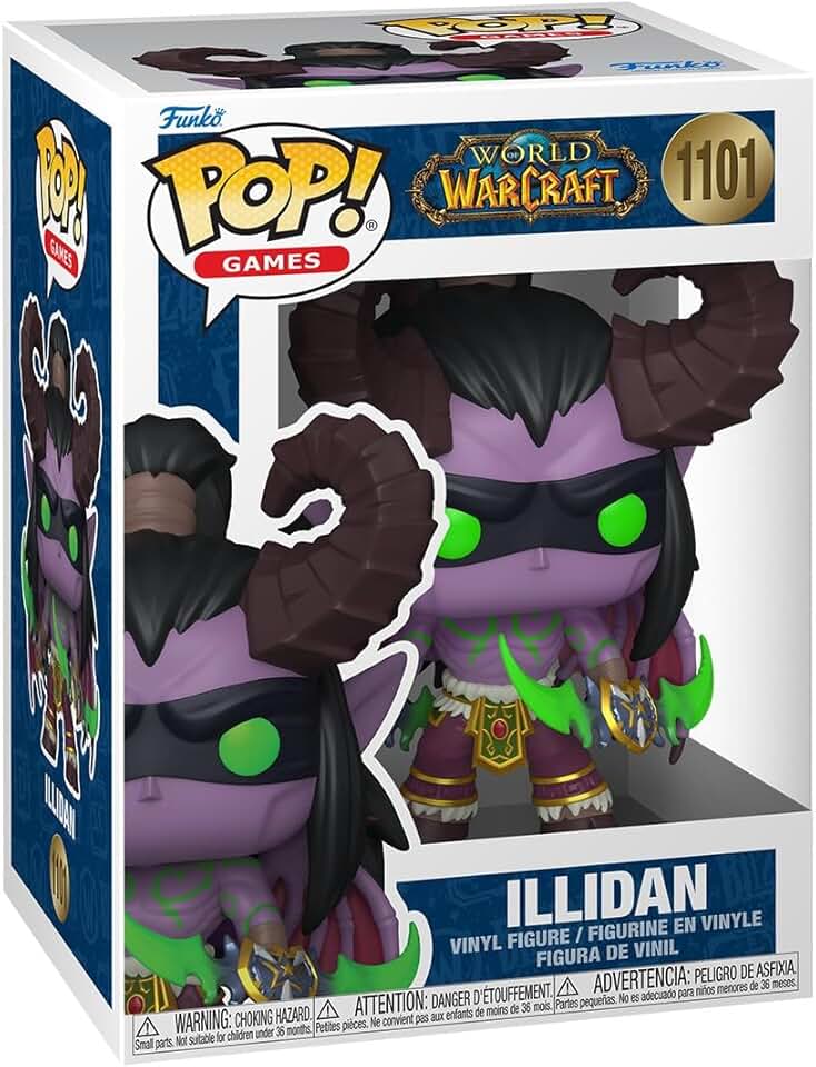 Funko Pop! Games: World of Warcraft - Illidan Stormrage - 1/6 Odds for Rare Chase Variant - Collectable Vinyl Figure - Gift Idea - Official Merchandise - Toys for Kids &amp; Adults - Video Games Fans