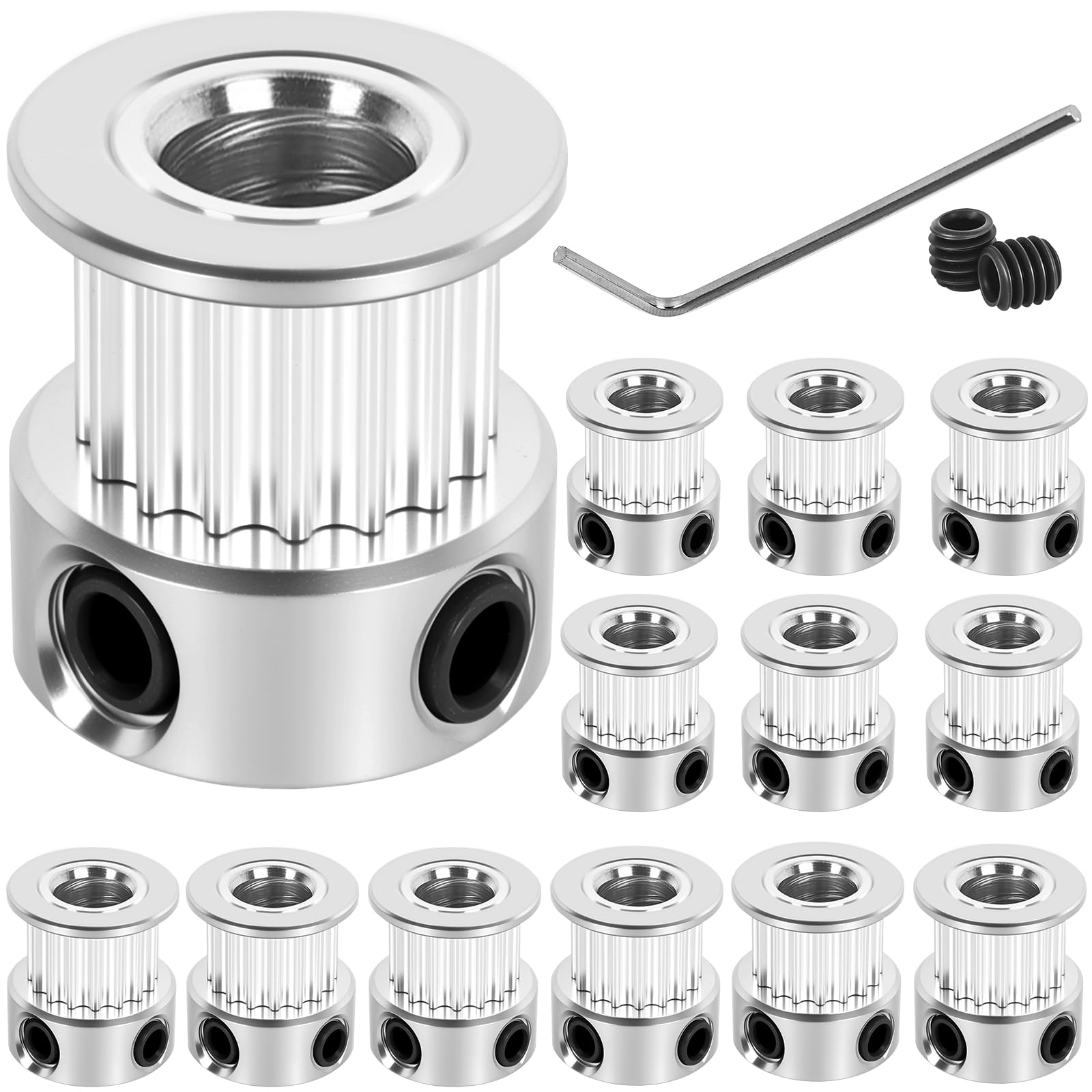 12 Pack GT2 Timing Belt Pulley 20 Teeth,8mm bore,synchronous Pulley — Amazon image 14