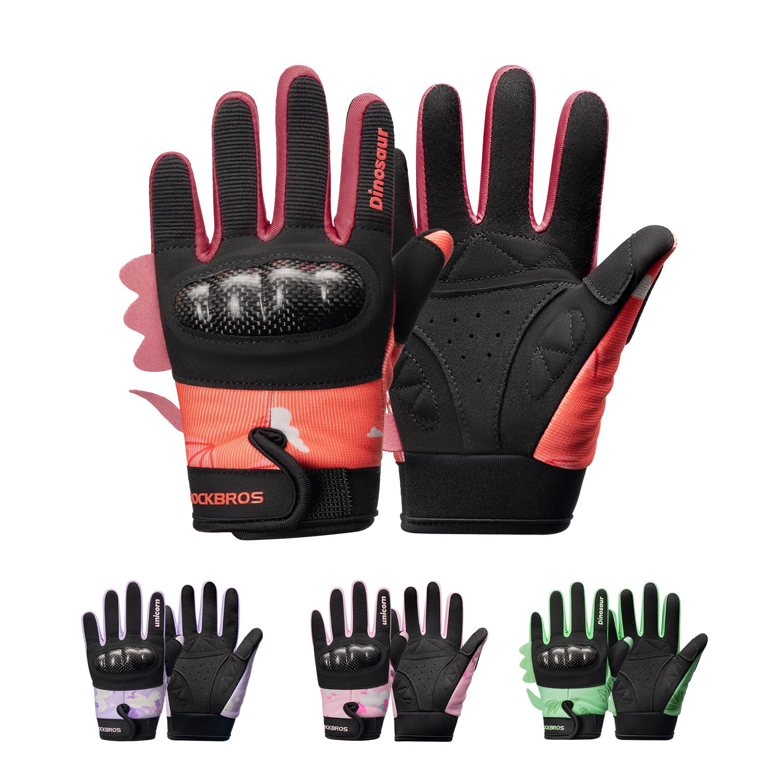 ROCKBROS Guantes de Ciclismo para Niños con Protección para los Nudillos