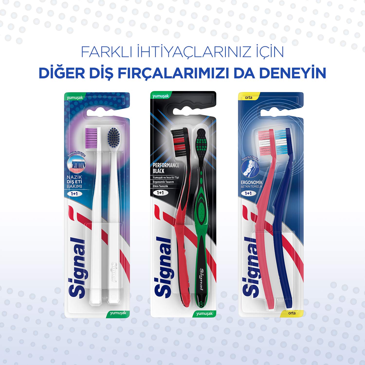 Signal Nazik Diş Eti Bakımı 2'li Yumuşak Diş Fırçası 2li paket