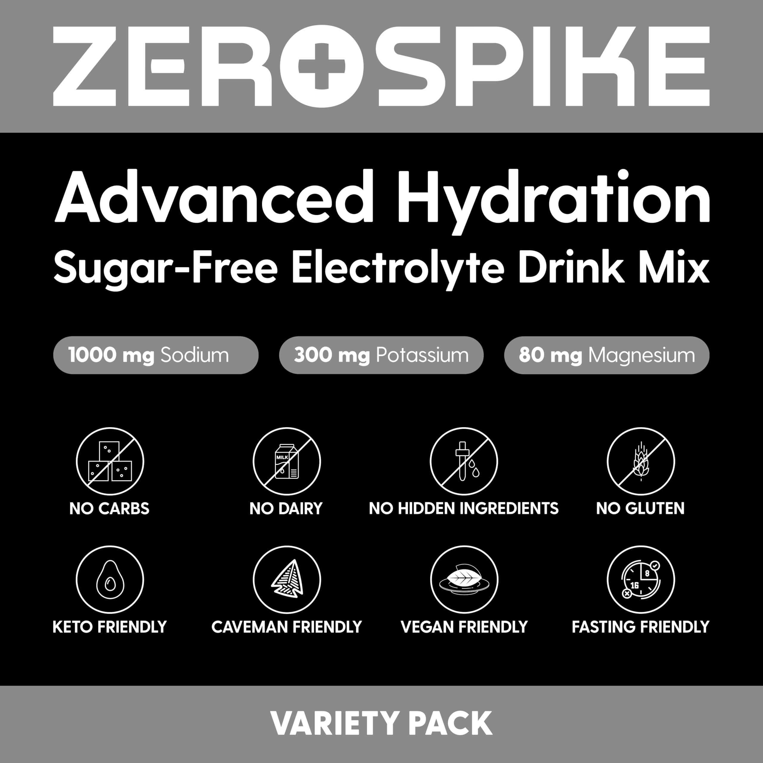 No Sugar Electrolytes Powder Packets | Keto & Fasting Salts Drink Mix | Supplements: The Key Hydration Nutrients Missing from Purified Water | Clean, Variety Pack, Calorie Free | 15 Sticks — Amazon image 4