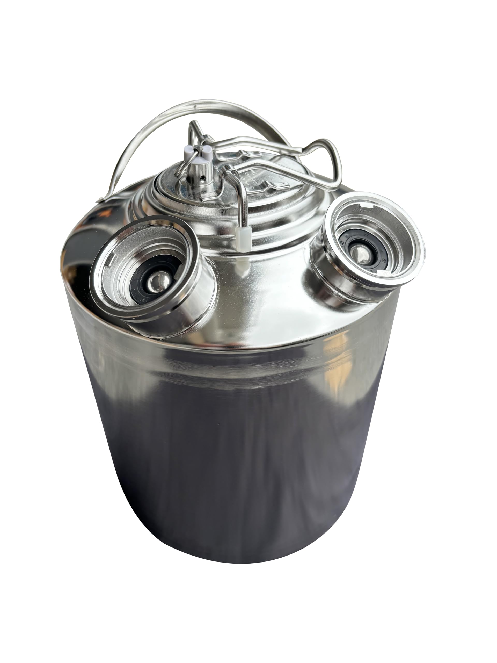 Semfeil Brew 2.5 Gallon Beer Line Cleaning Keg Cleaning Kit Kegerator Beer Line Cleaner Kit with 2 D Coupler Used for Beer Line Cleaning, 2.5 Gallon Keg Line Cleaning Kit