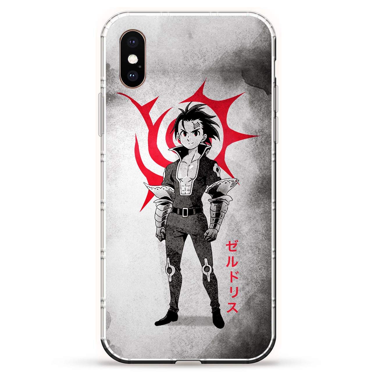 Easterm Transparent Soft Silicone Gel Edge Case Coque for Apple iPhone X-Seven Deadly-Sins Meliodas Meliodafu 3