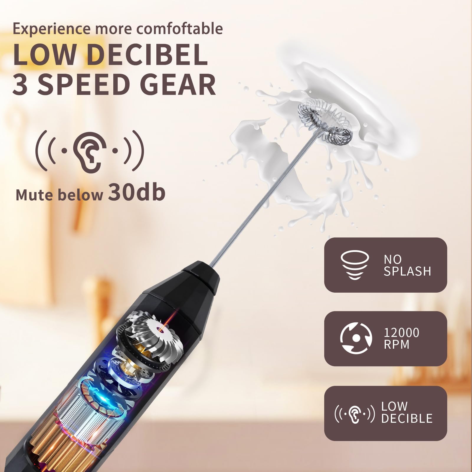 Montalatte Elettrico USB-C Pieghevole - 3 Velocità, 3 Fuste Acciaio, Per Caffè E Matcha - Foto 8