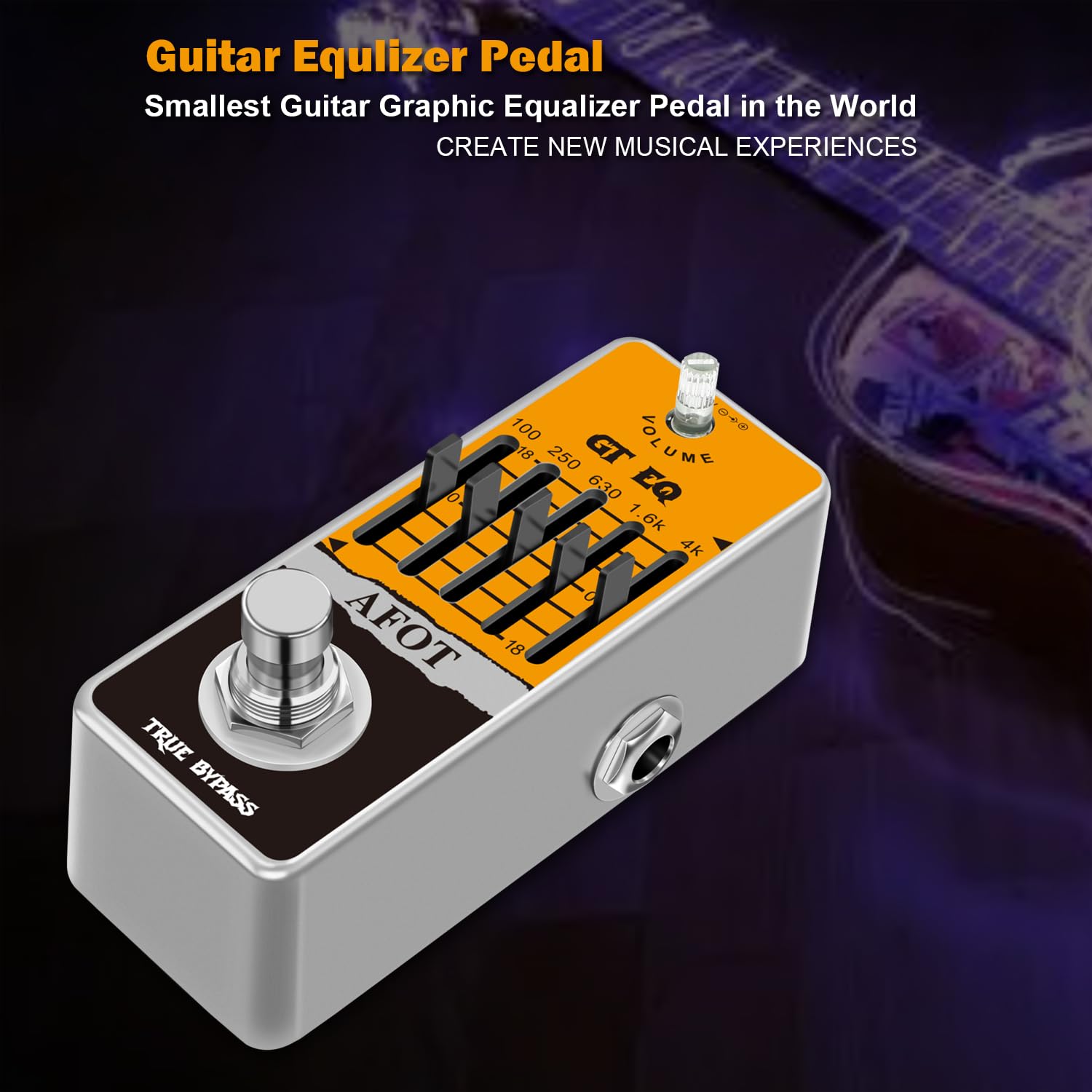 Amazon.com: AFOT Guitar EQ Pedal, 5 Band GT EQ Pedal Electric