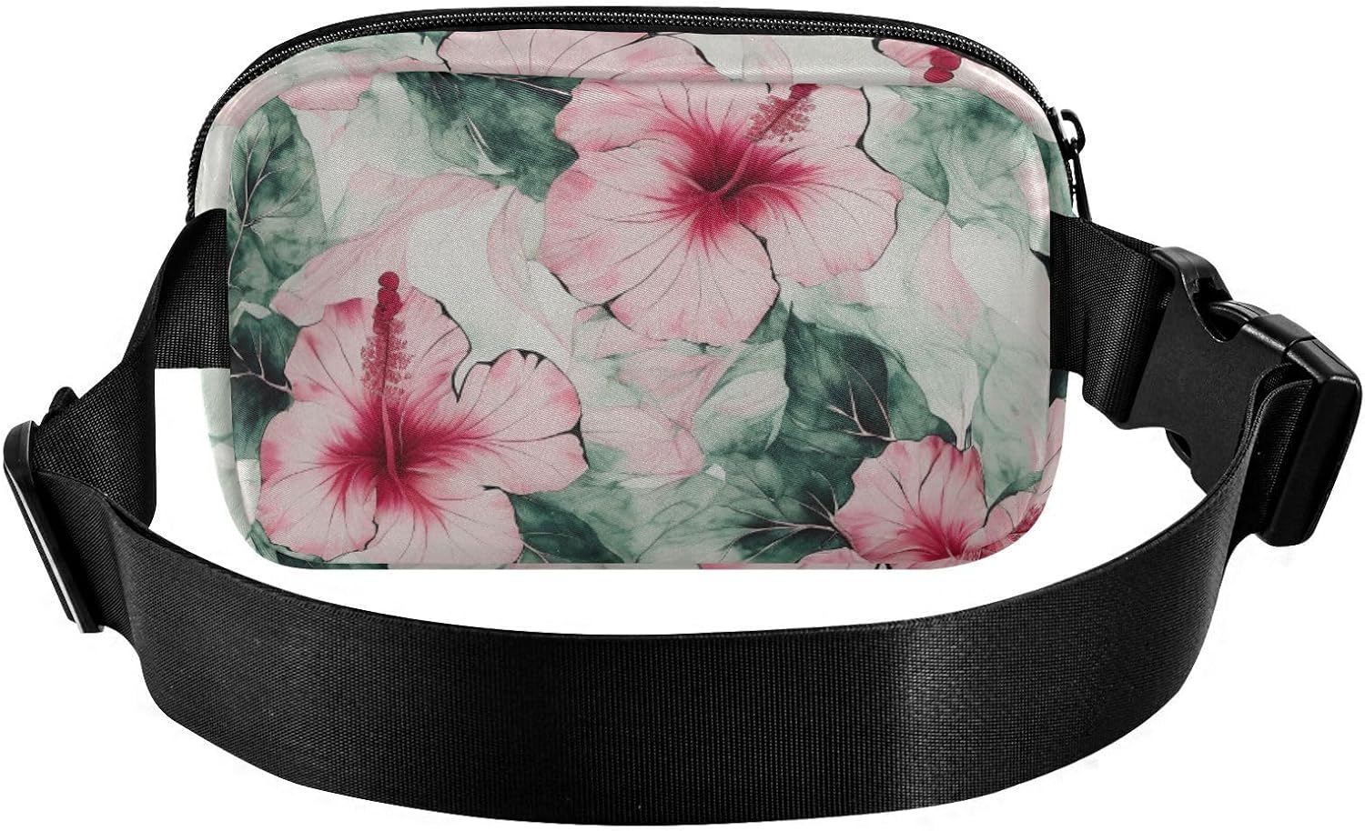 Peach Crush Fashionable Fanny Pack Waist Bag for Men Women Mini Zipper Fanny Pack Sling Bag with Adjustable Strap for Travel Shopping Running