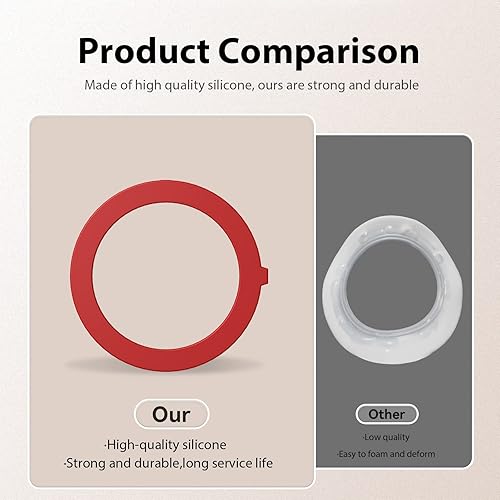 Miniatura 3 de Sello de válvula de descarga para Kohler, paquete de 3 piezas de repuesto de junta de inodoro de válvula de descarga de material de silicona