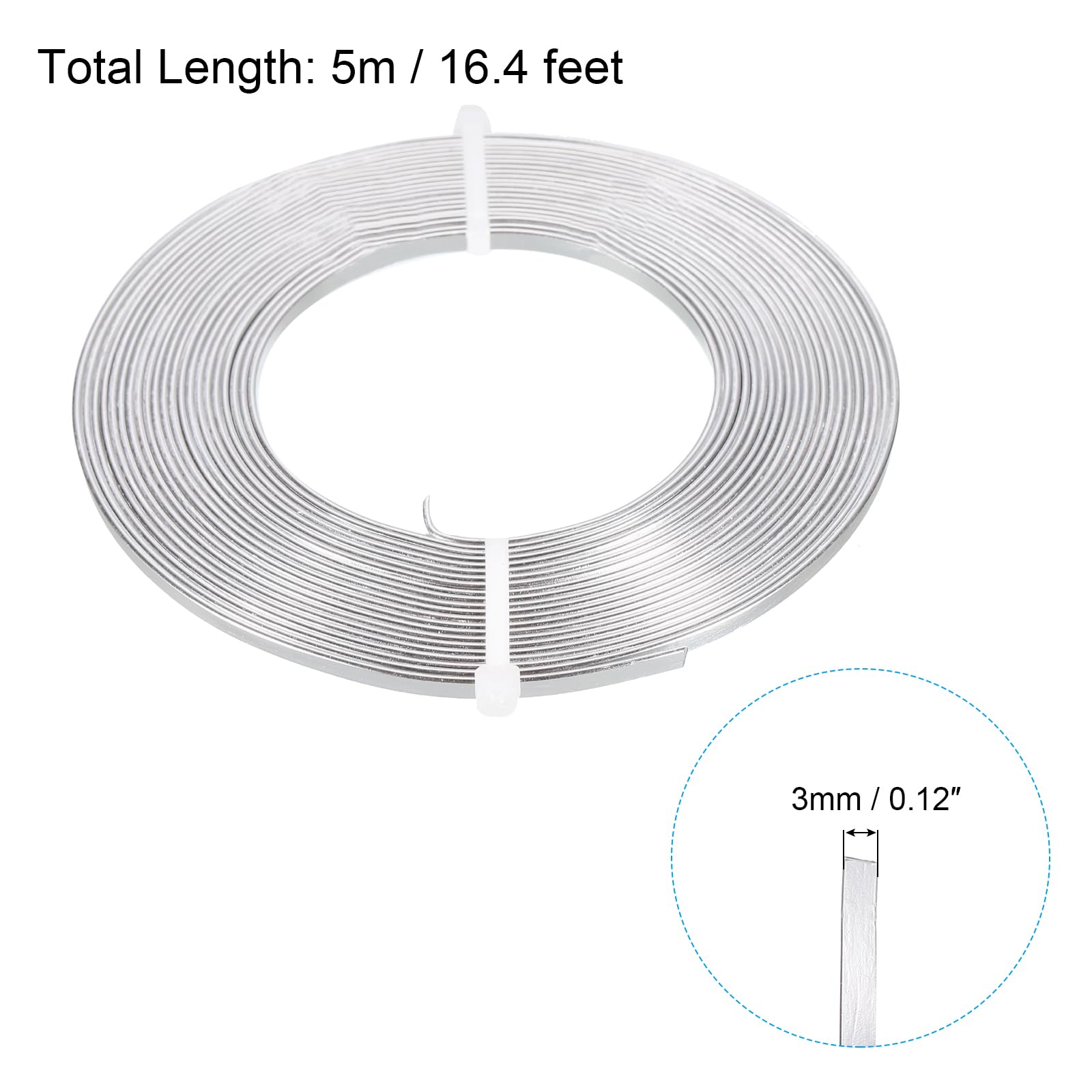 PATIKIL 16.4 Feet Flat Aluminum Wire - Image 2