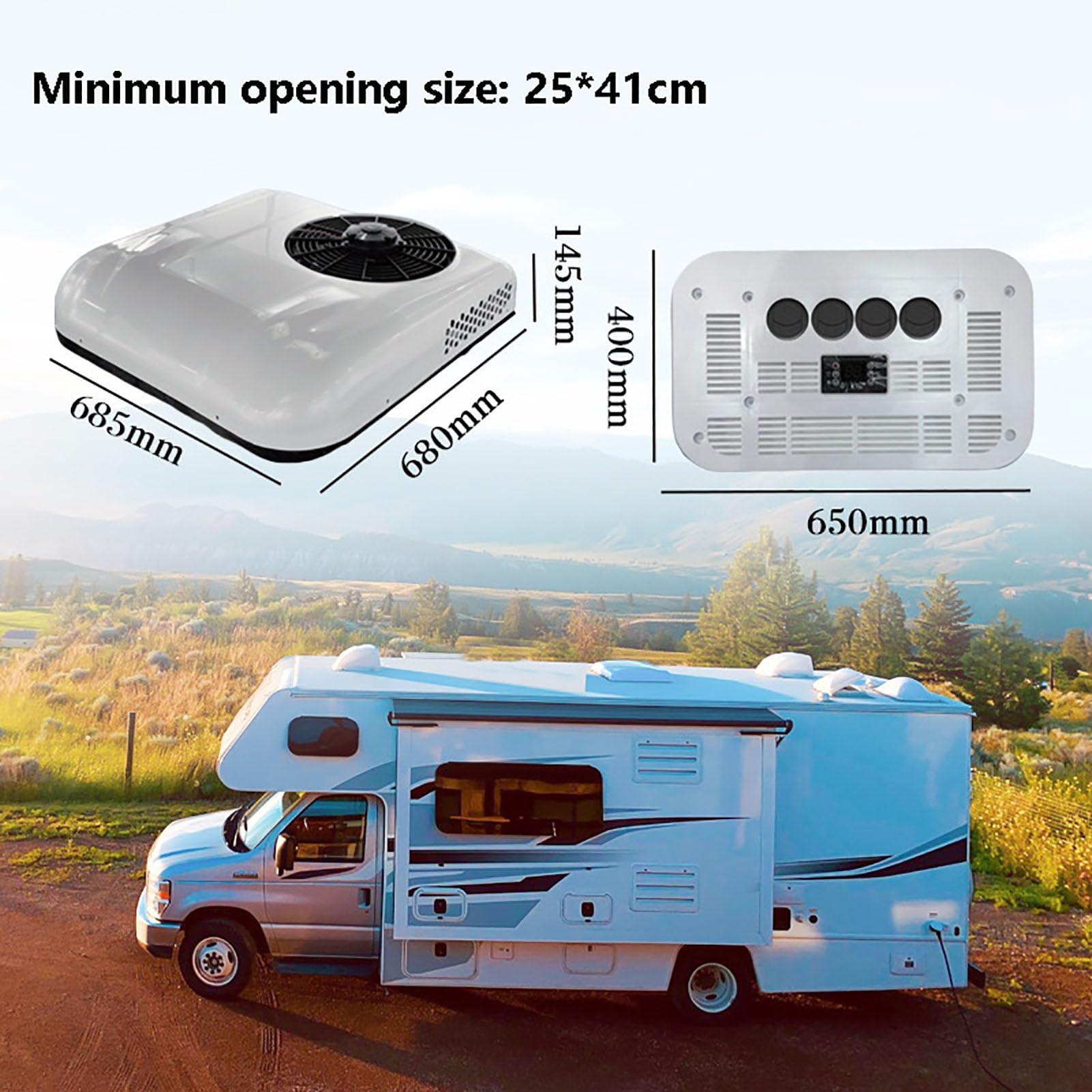 12v/24 V Klimatyzator Dachu Rv, Klimatyzacja Parkingowa, Klimatyzator Klimatyzacji, Do Ciężarówki Rv Boat Automotive Camper Travel(Size:12V)