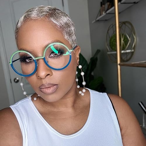 Miniatura 2 de Zeelool Lindas gafas redondas mentales para mujeres con lente transparente sin receta JGM849438