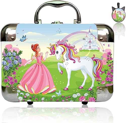 Joyero de unicornio para niñas dos regalos de unicornio para niñas caja de joyería de unicornio de princesa y colgante de unicornio cajas de joyería