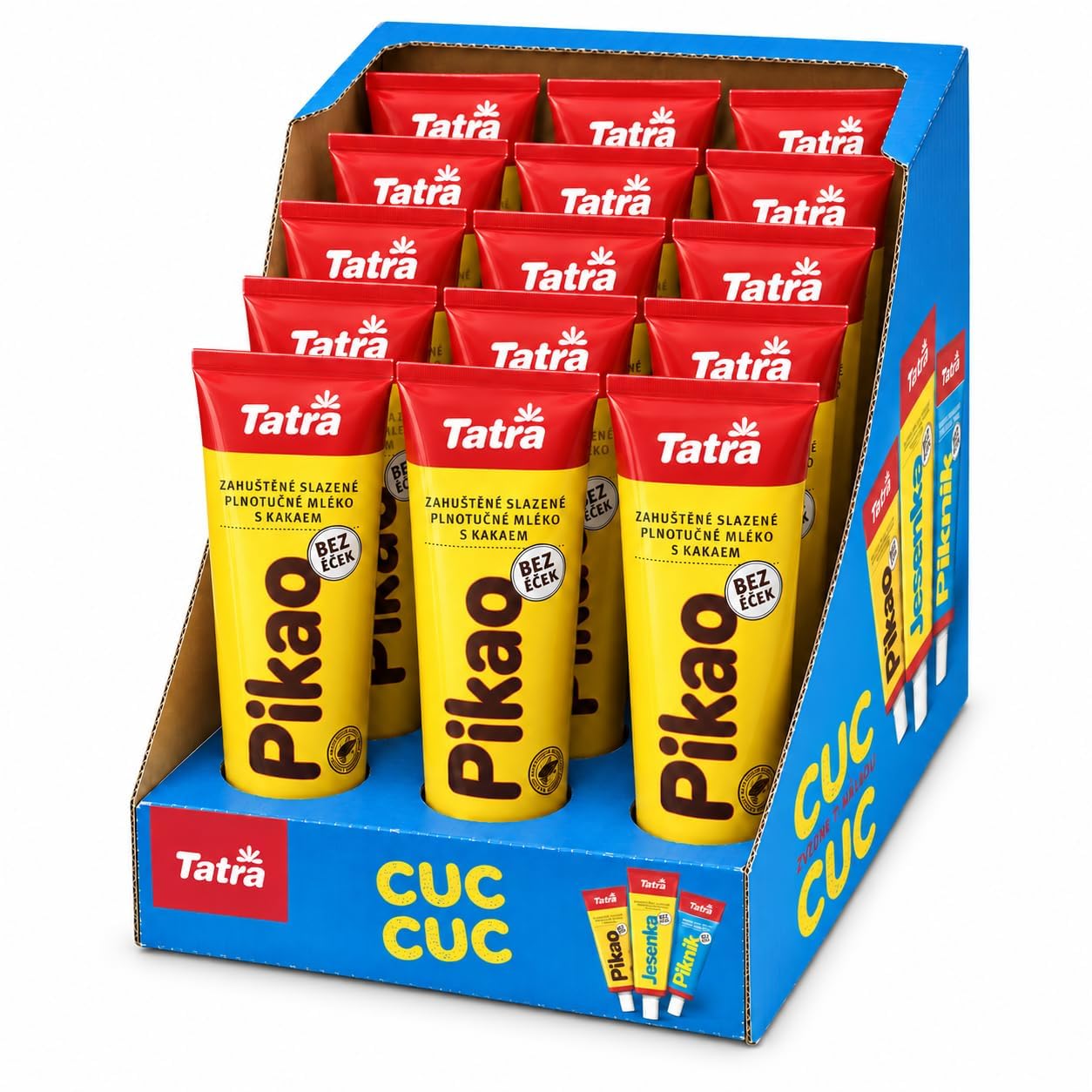 Tatra Pikao – lait entier concentré sucré au cacao, 15 x 150 g, 2,25 kg au total