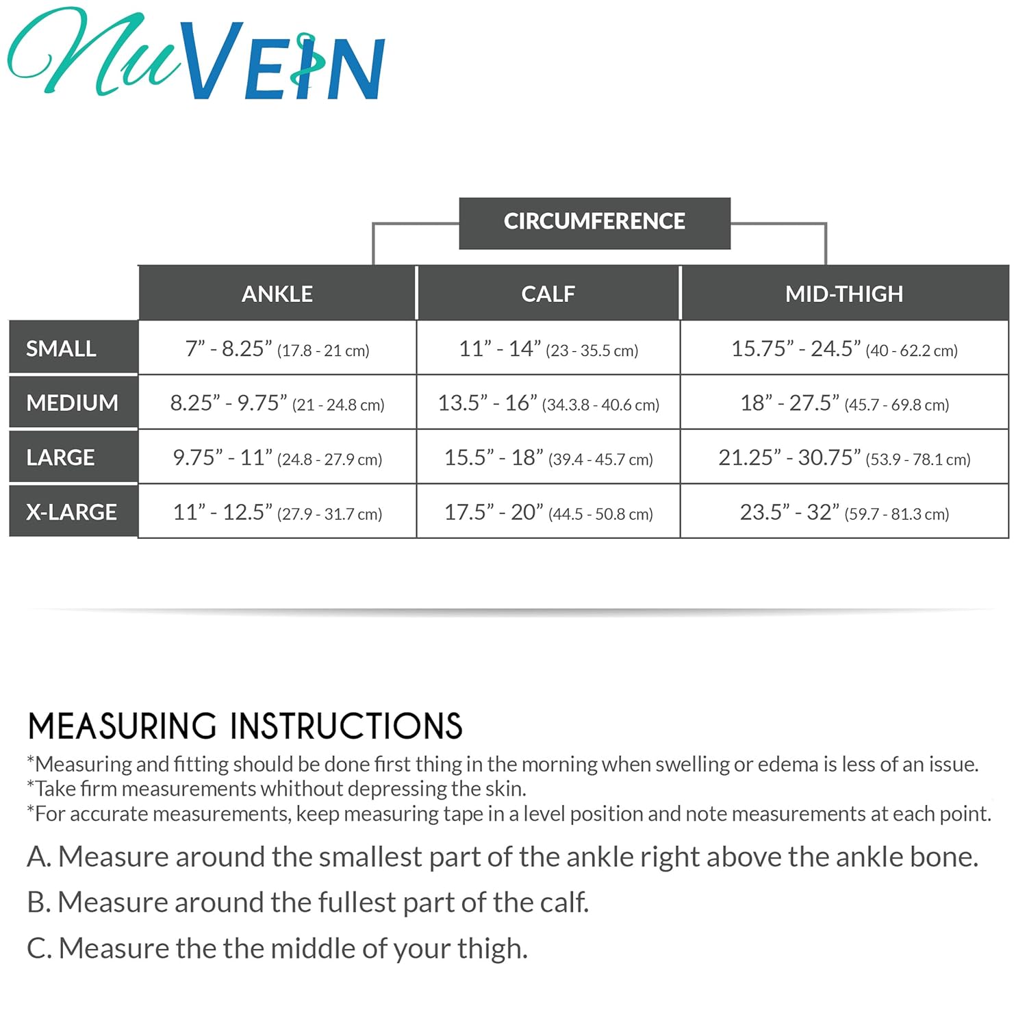 NuVein Men's Compression Socks, 20-30 mmHg Support, Dress Trouser Style, Thigh High Length, Black, Small