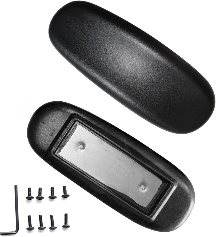 MySit Office Chair Armrest Replacement Univeral 4" Mounting Hole | Arm Pads Set of 2 Black