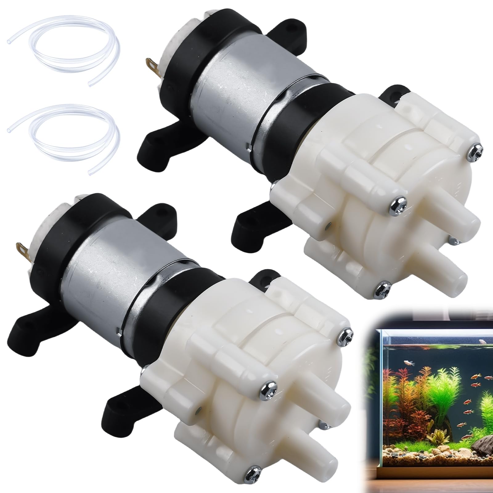 Bomba de Diafragma 12V 385 DC 1-2 l/min Autocebante para Agua