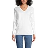 Women's Relaxed American-Grown Supima Cotton Long Sleeve V-Neck T-Shirt