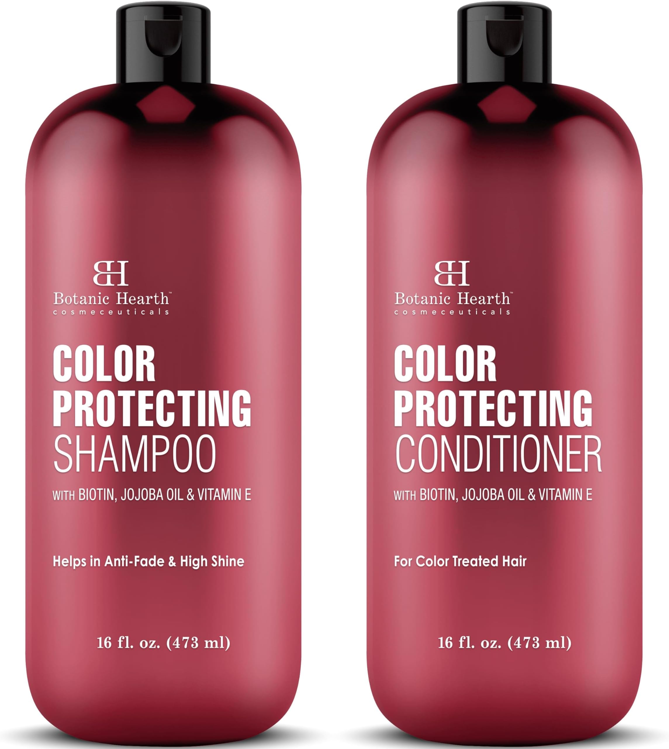 Botanic Hearth Color Safe Shampoo and Conditioner Set For Color Treated Hair | Enhance Color Protecting | With Biotin, Jojoba Oil & Vitamin E | Sulphate Free | 16 fl oz x 2