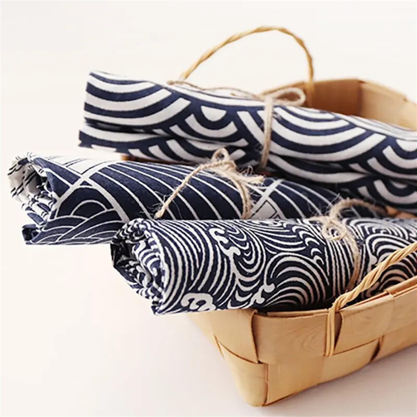 Servilletas de Tela Juego de 4 servilletas de 30 x 45 cm, manteles individuales de tela de lino y algodón con estampado de conchas for decoración de mesas de comedor, salas de estar y restaurantes par