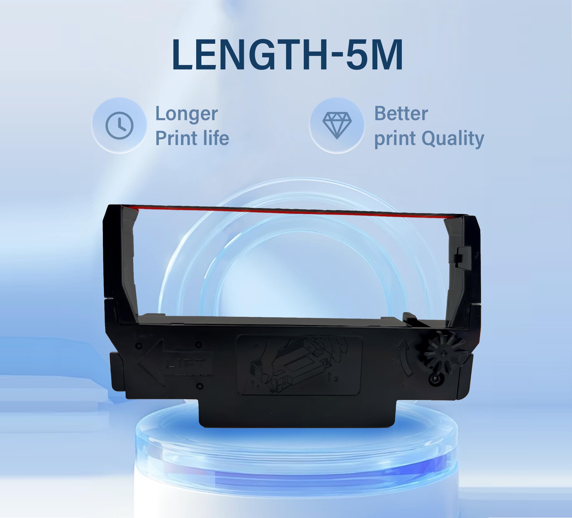 moida Compatible Ink Ribbon for ERC30 ERC34 ERC38 Black/Red, for POS Receipt & Kitchen Printers, with Advanced Ultrasonic Welding Technology, Individually Sealed for Freshness and Longevity (12p)