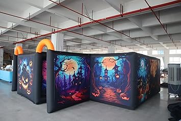 Amazon.com: 20ftx20ft Halloween Theme Haunted House Maze with 950W ...