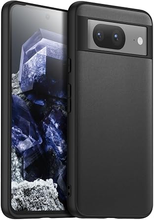 X-level Silicone Case for Google Pixel 8, Shockproof, Non-Slip, Slim, Black