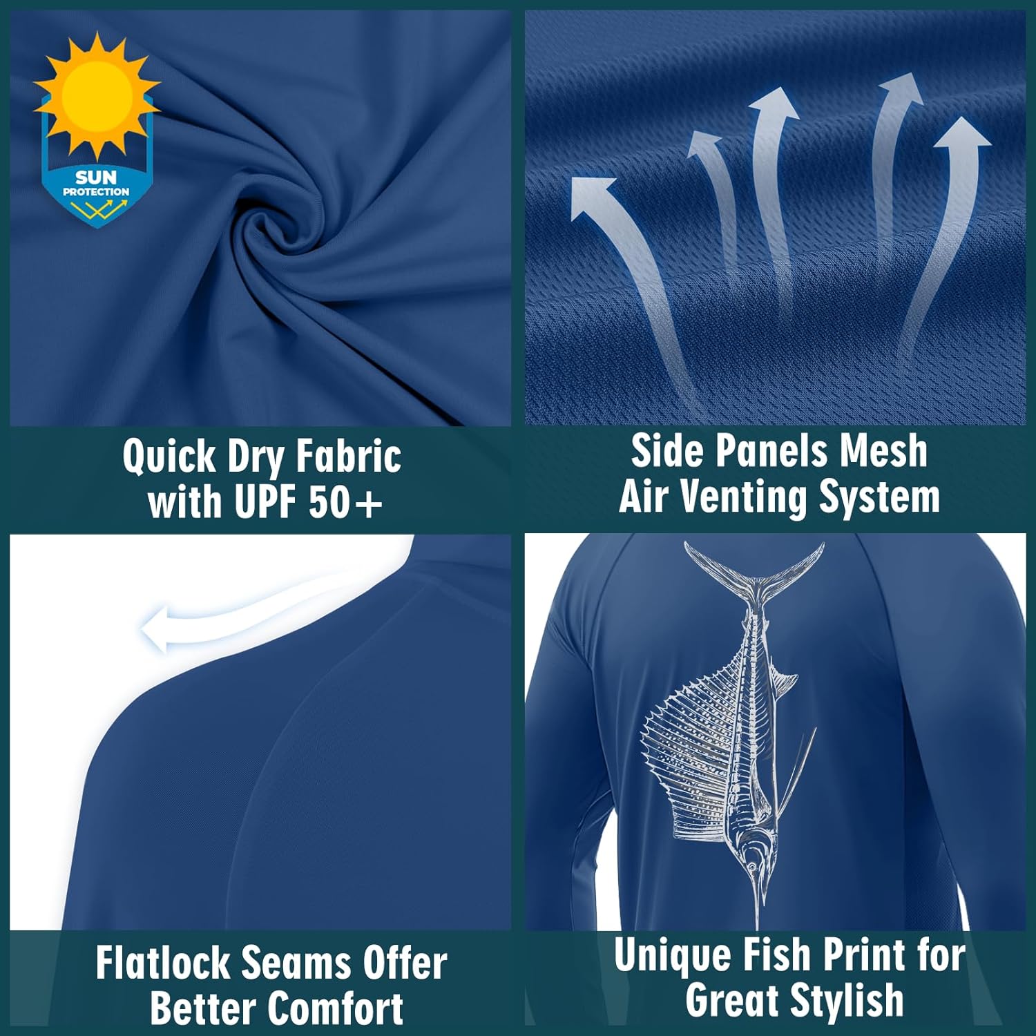 Palmyth Fishing Hoodie for Men Long Sleeve Sun Protection UV UPF 50+ Shirts