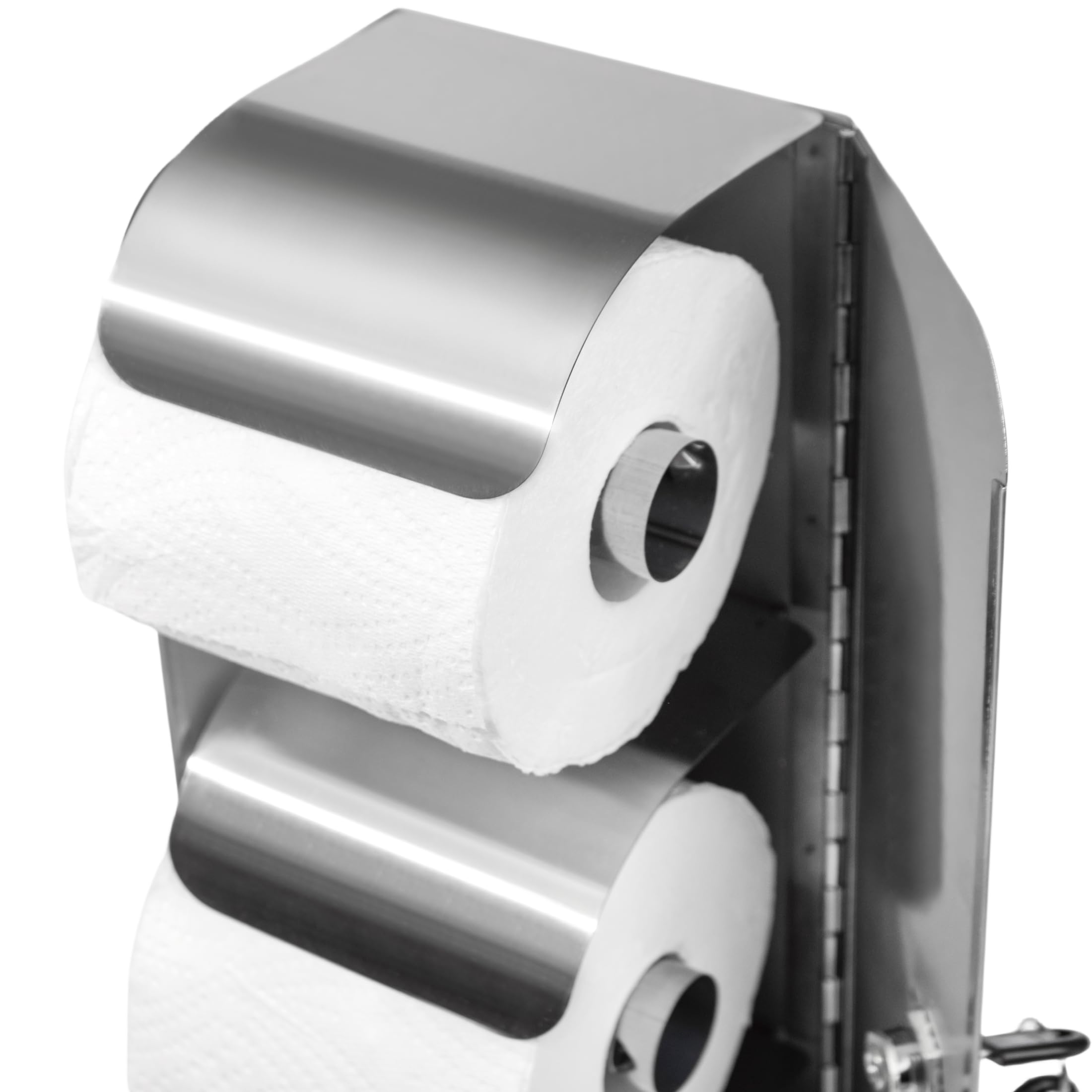 Desyeryamimi Portarrollos de Papel Higiénico Comercial con Cerradura, Dispensador de Acero Inoxidable de 3 Rollos, Montaje en Pared