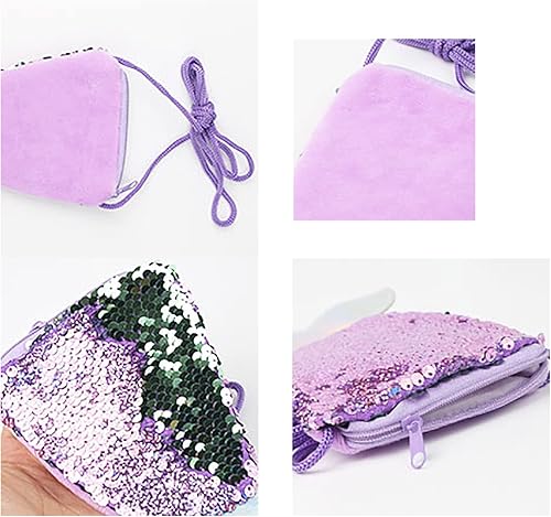Miniatura 9 de Monedero de lentejuelas de sirena, mini bolso de hombro con lentejuelas mágicas reservables para niñas pequeñas, recuerdos de fiesta de cumpleaños,