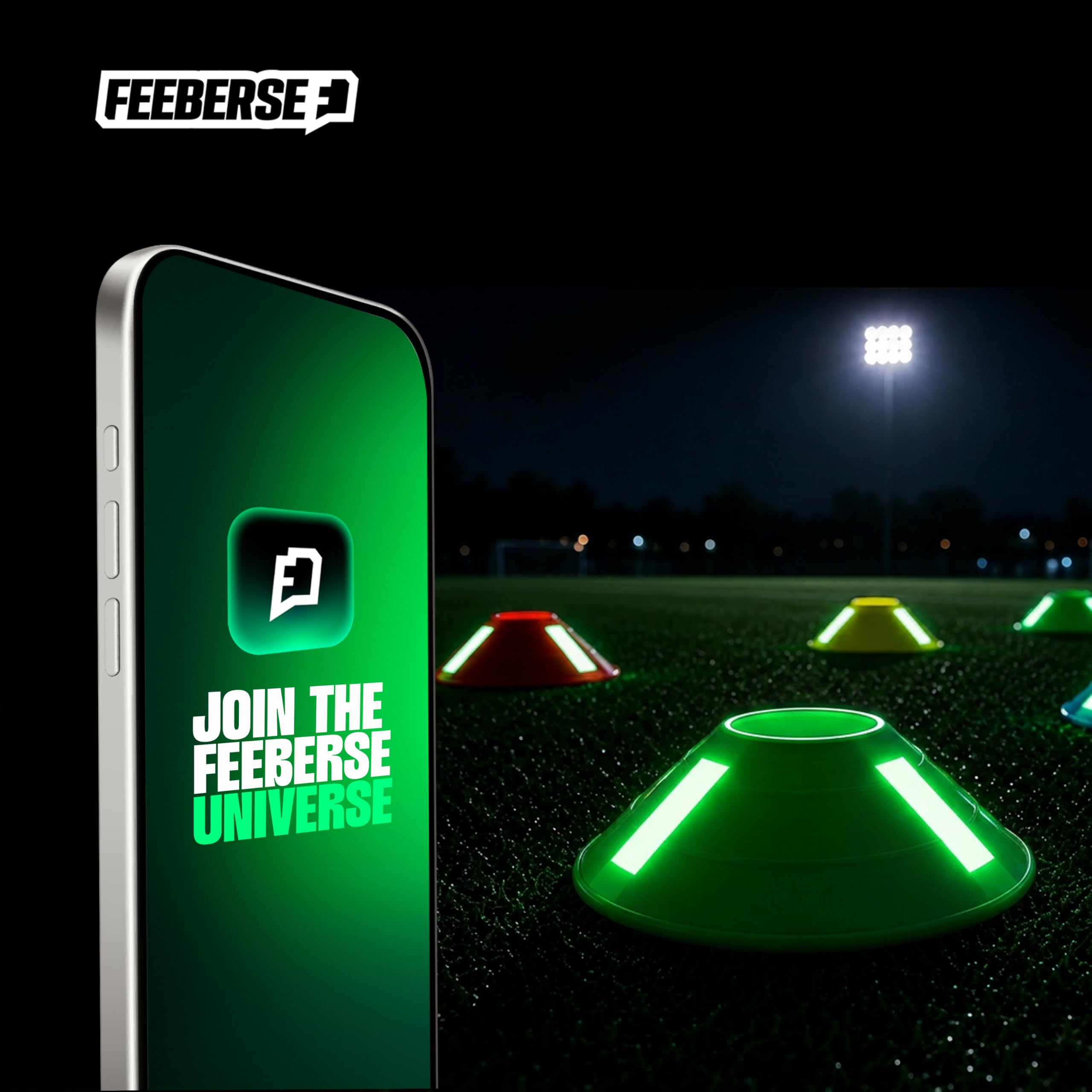 Coni di agilità fosforescenti, set di 50 coni dischi da calcio attivati dalla luce con supporto, 5 colori, per allenamento notturno di velocità e agilità, interno/esterno